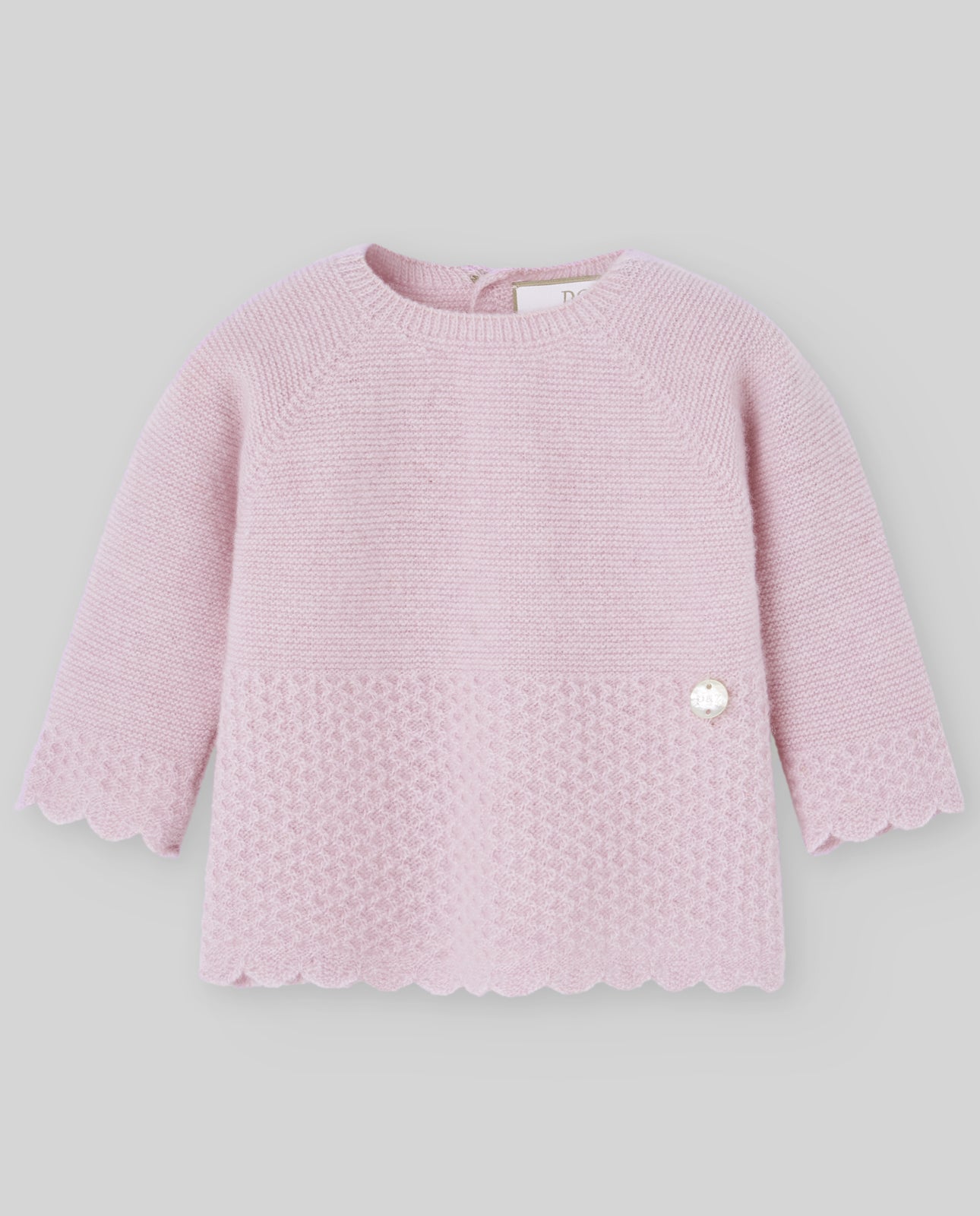 Pink wool cashmere sweater "ESSENTIA"