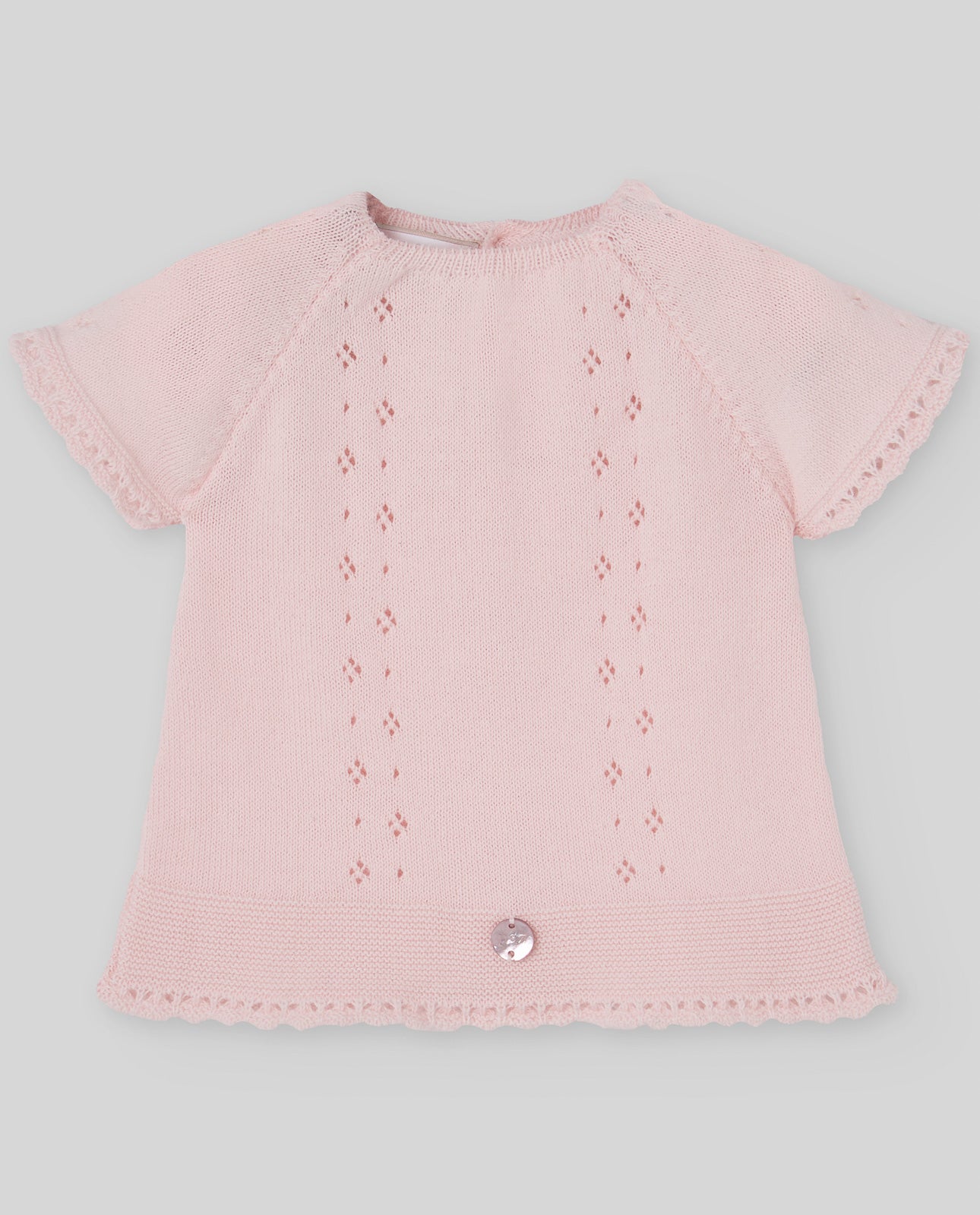 Kurze Rosa Strickpullover ESSENTIA