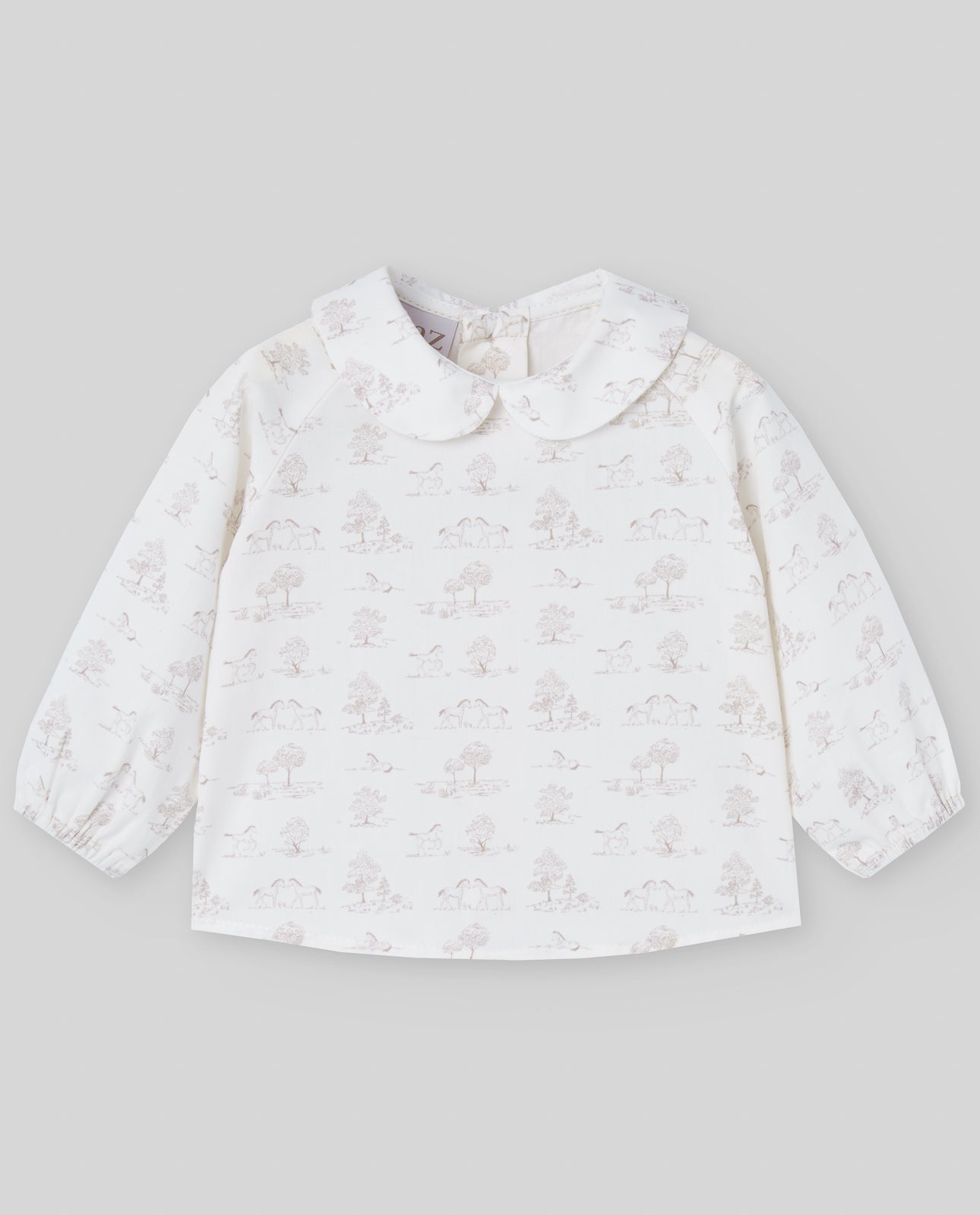 WOVEN NEWBORN BLOUSE PONY
