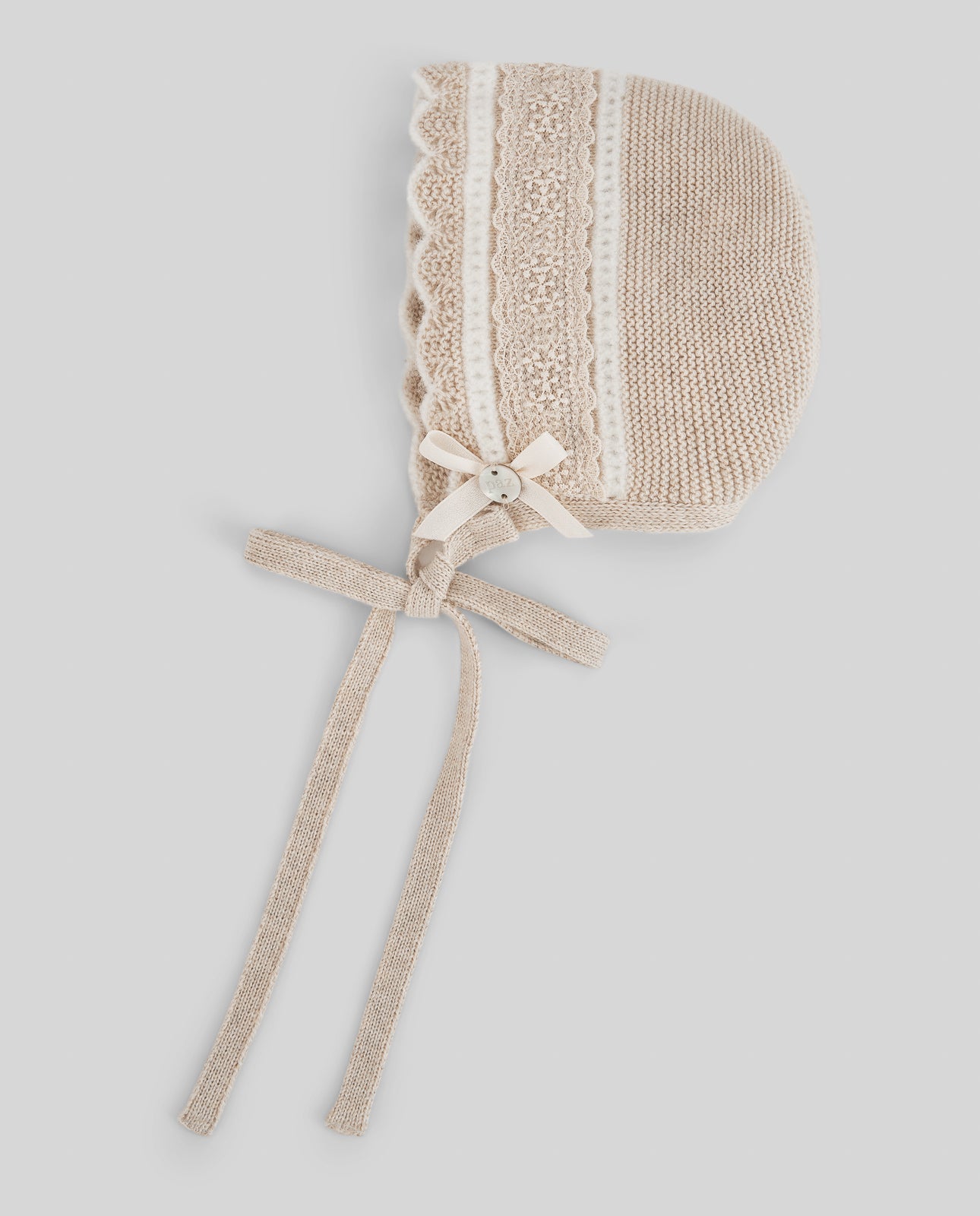 Set cuffia in cotone cashmere + vestito di cerimonia combinato LUA
