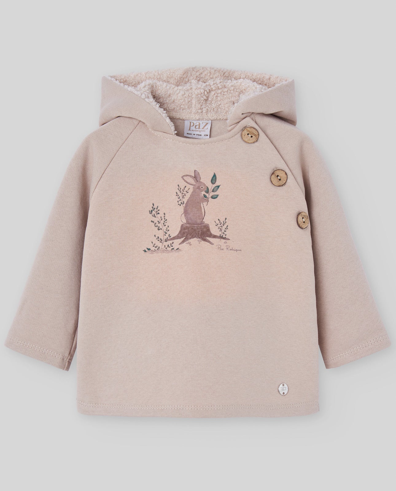 Plush hoodie POMPON