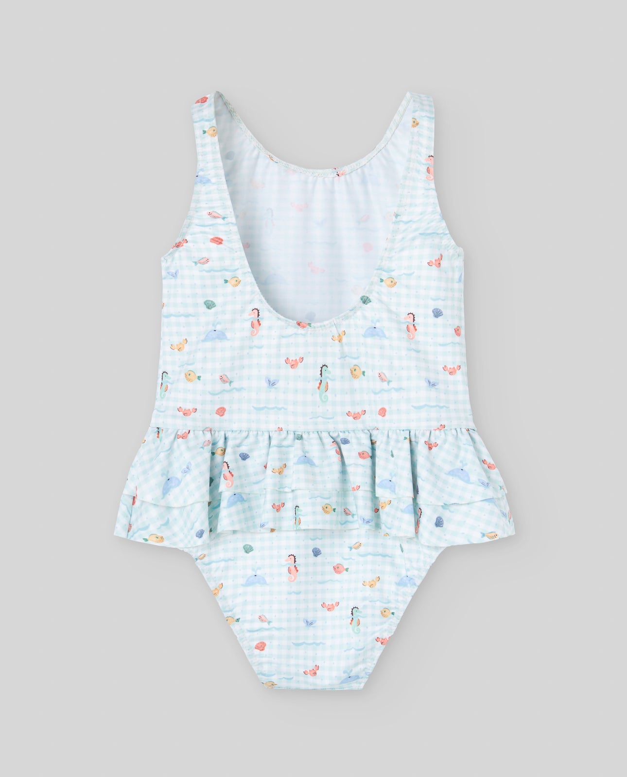 Girl swimsuit with marine print "BAÑO"