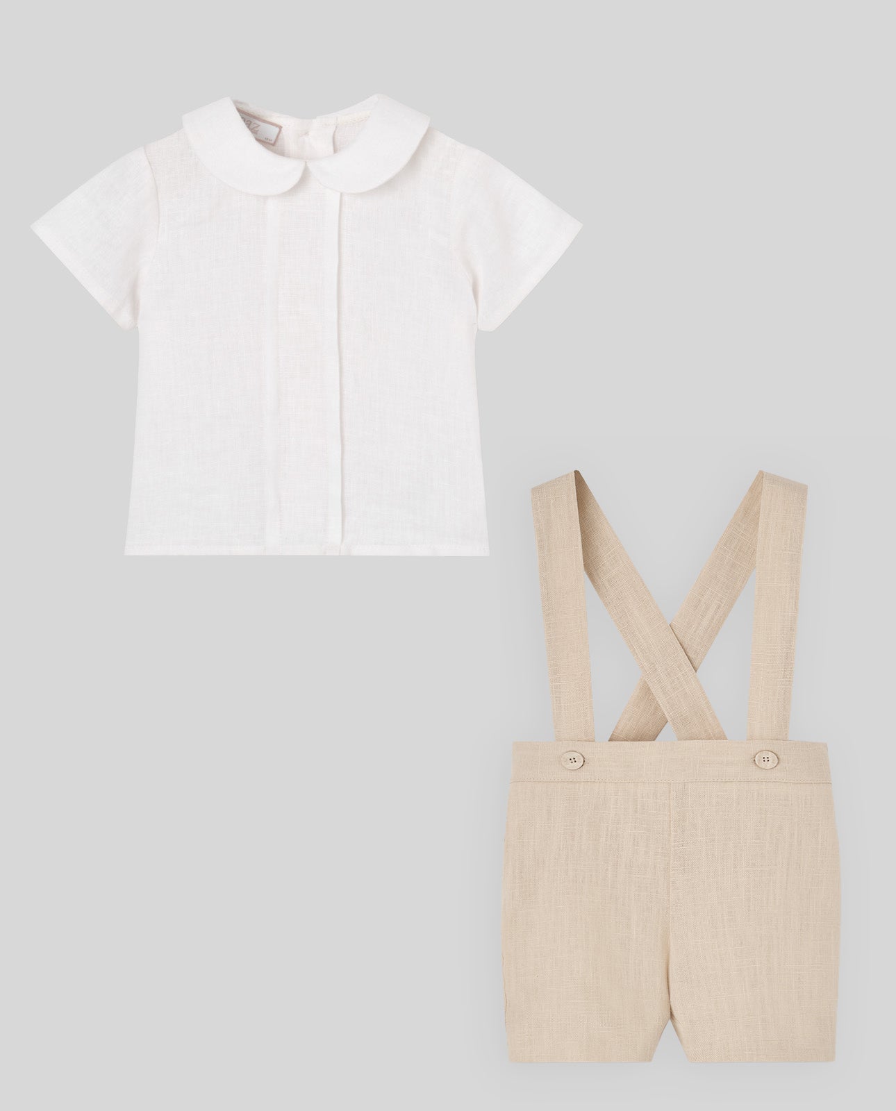 Conjunto camisa + pantalón corto tirantes CEREMONIA