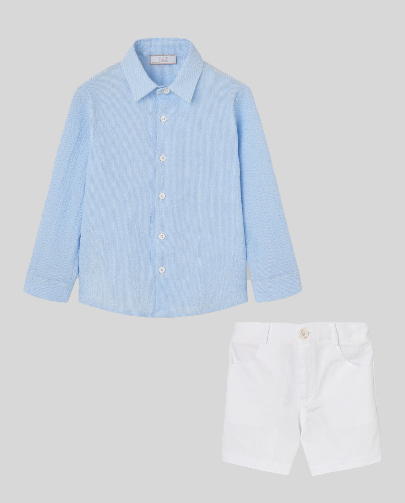 Set camicia blu + bermuda CANDY