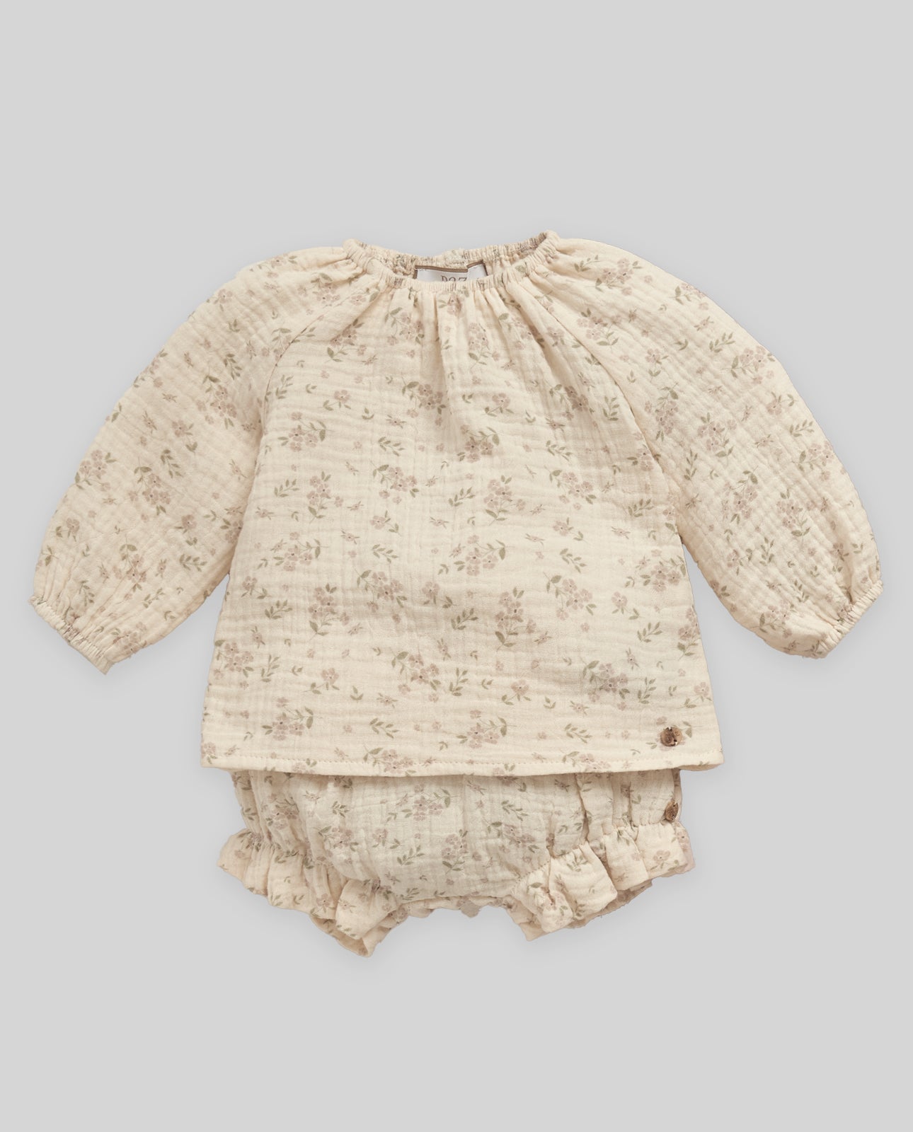 Set Bluse mit Blumenmuster + Windelhöschen MONECA