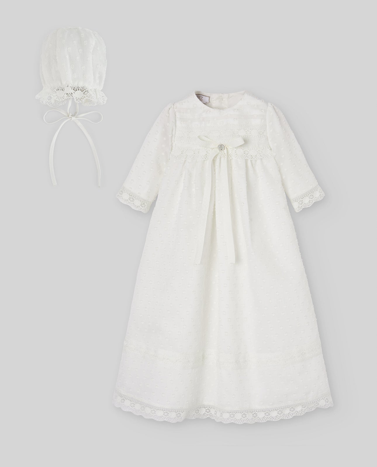 Set Häubchen + Taufkleid PAZ