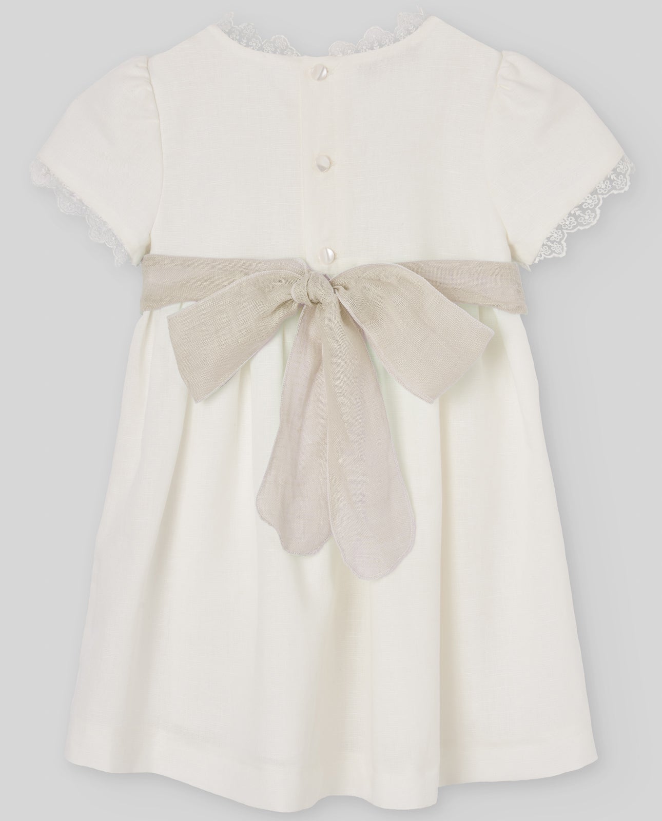 Vestido algodón lino CEREMONIA