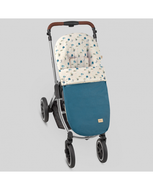 Manoplas poli piel Silla o carrito Bebé Azul