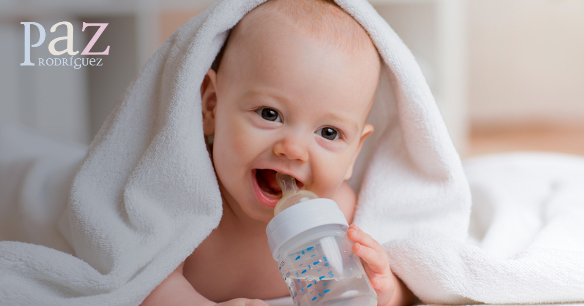 Baby drinking water