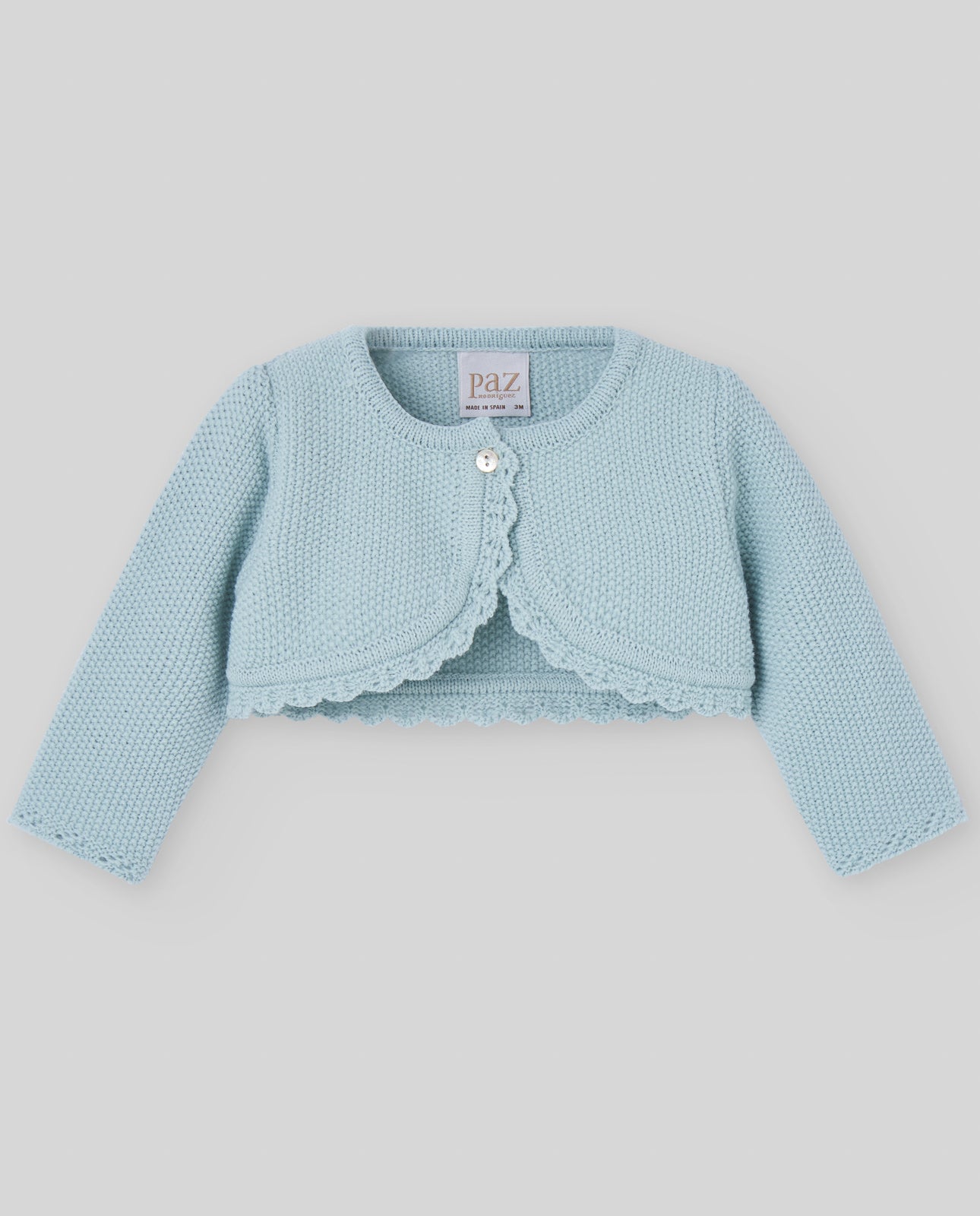 KNIT NEWBORN SHORT CARDIGAN "SEMILLA"