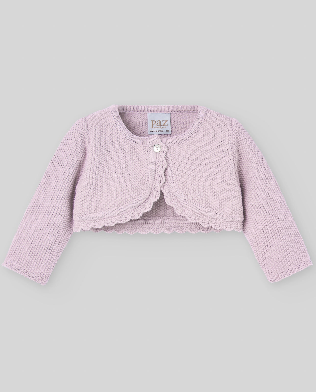 KNIT NEWBORN SHORT CARDIGAN "SEMILLA"
