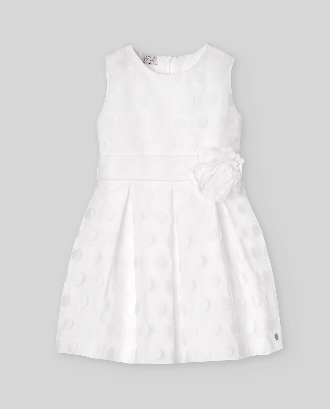 VESTIDO INFANTIL ORGANZA LUNARES "CEREMONIA V25"