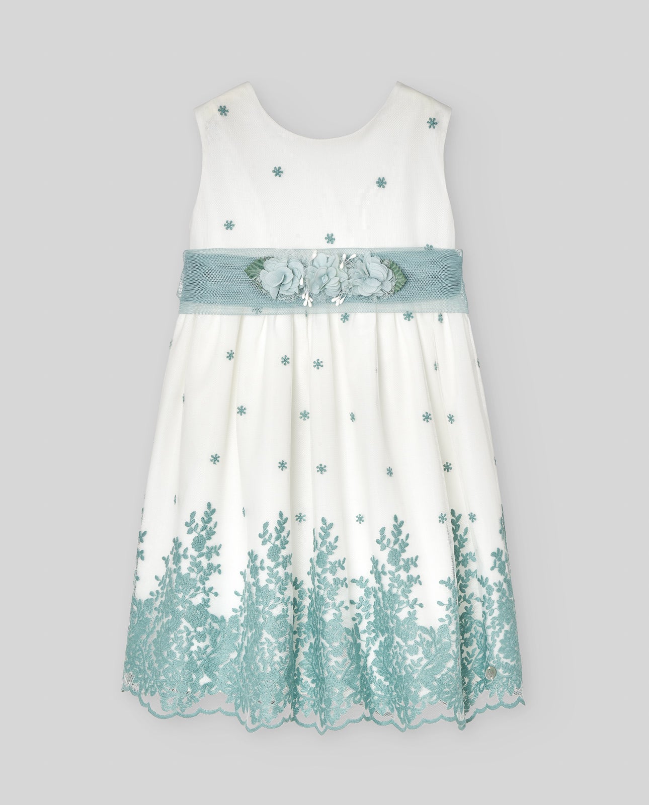 VESTIDO INFANTIL TUL BORDADO ASAS "CEREMONIA V25"