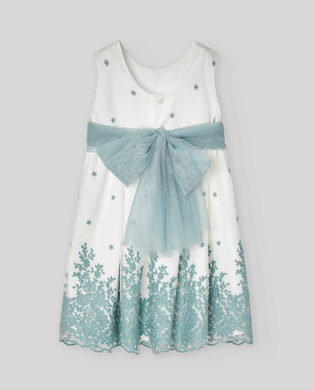 VESTIDO INFANTIL TUL BORDADO ASAS "CEREMONIA V25"