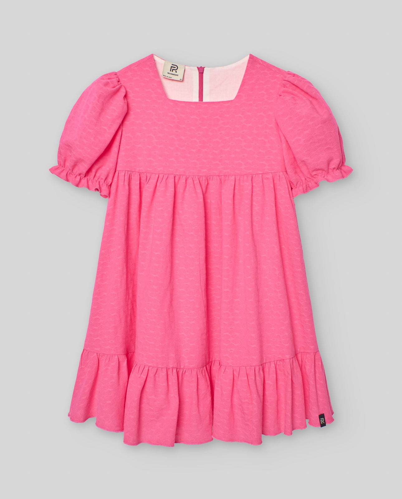 VESTIDO JACQUARD FLORES INFANTIL "NEON"