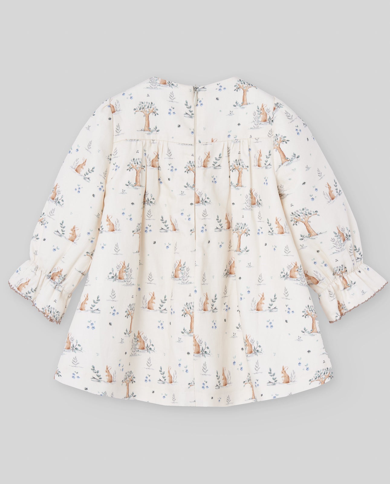 WOVEN NEWBORN DRESS POMPON