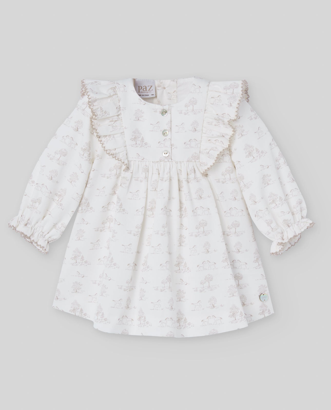 VESTIDO TELA ESTAMPADA "PONY"