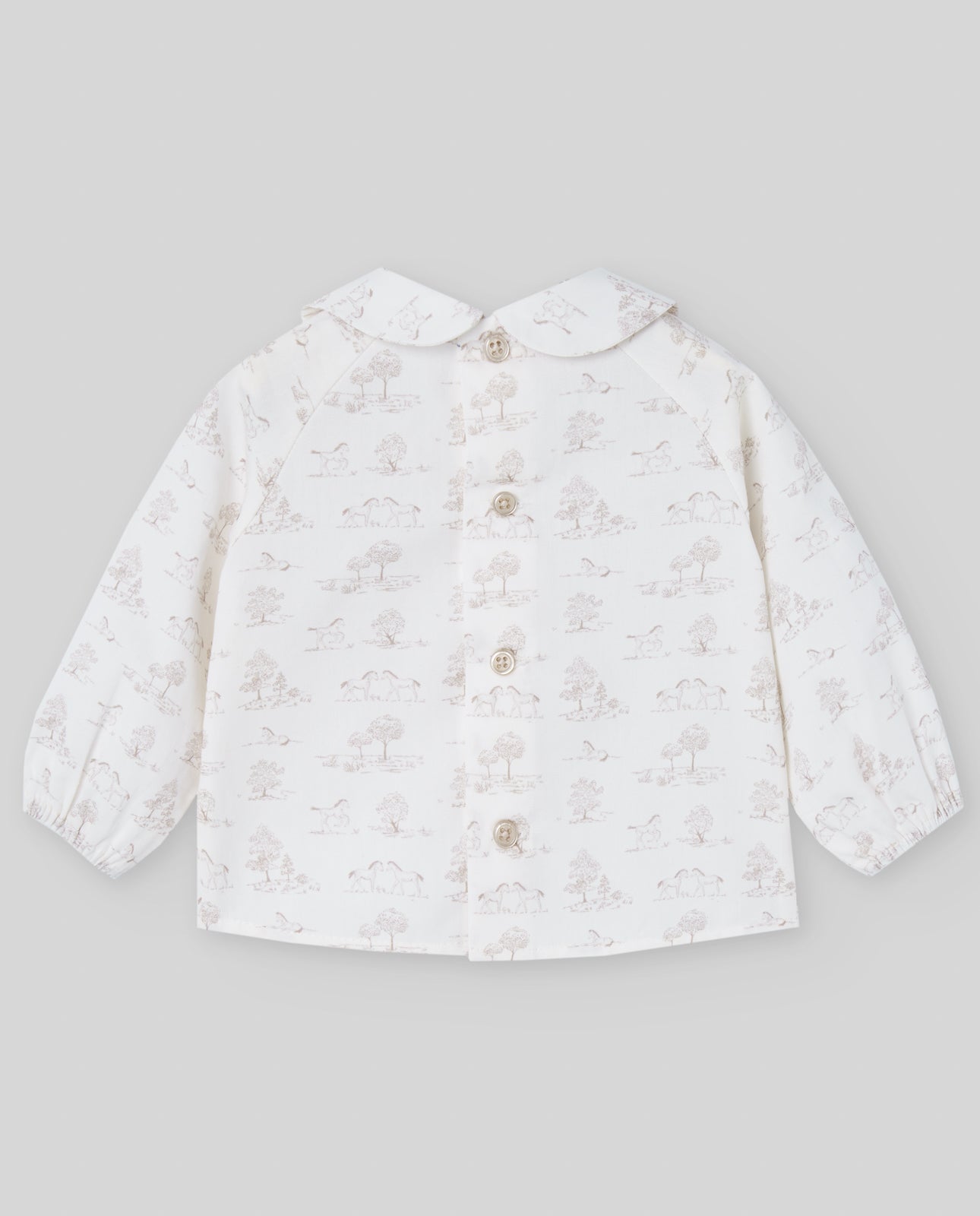 WOVEN NEWBORN BLOUSE PONY