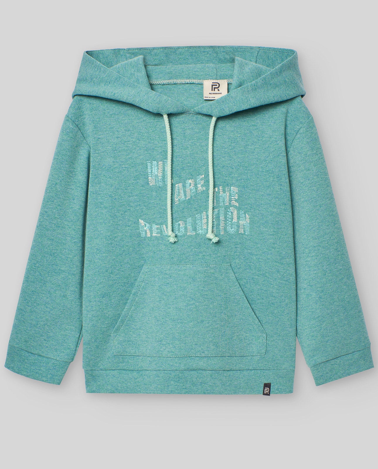 SUDADERA C/CAPUCHA Y CORDONES INFANTIL NEON