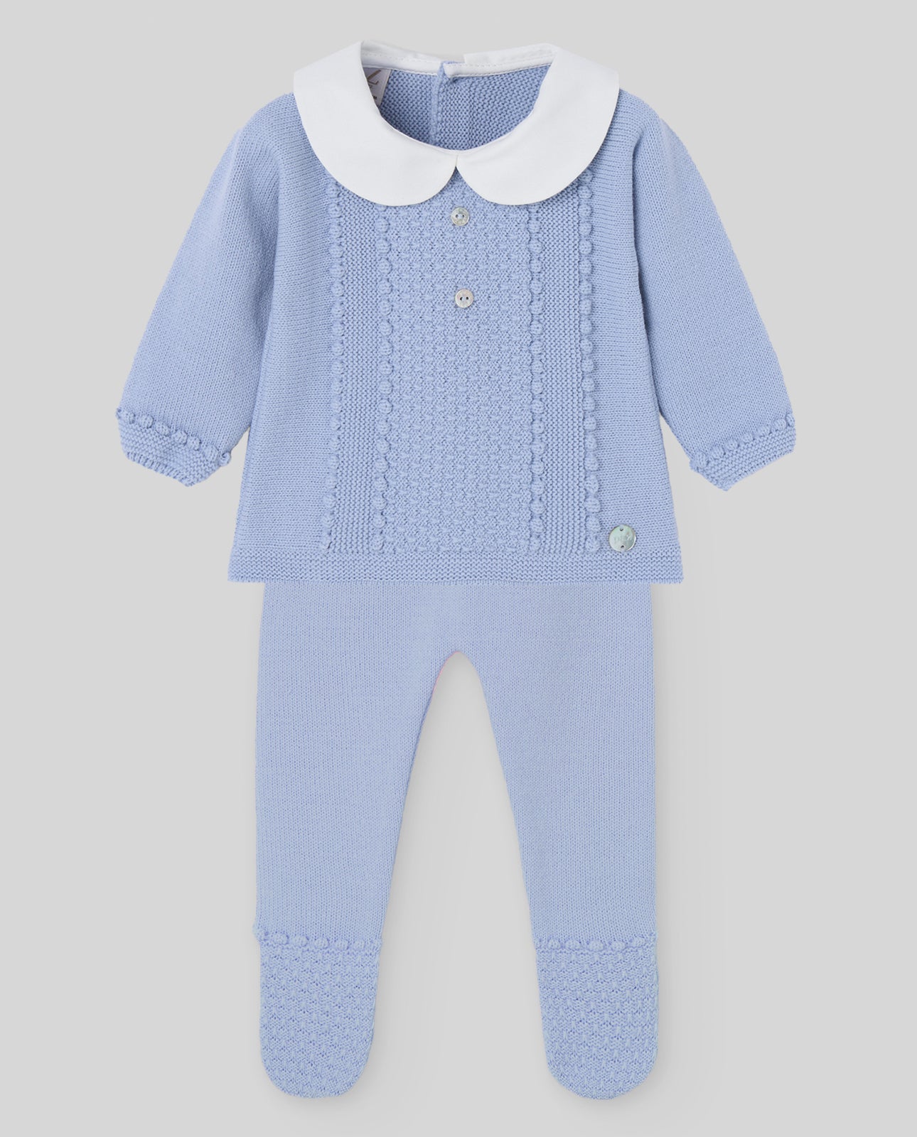 Conjunto bebé jubón + polaina "PAZ"