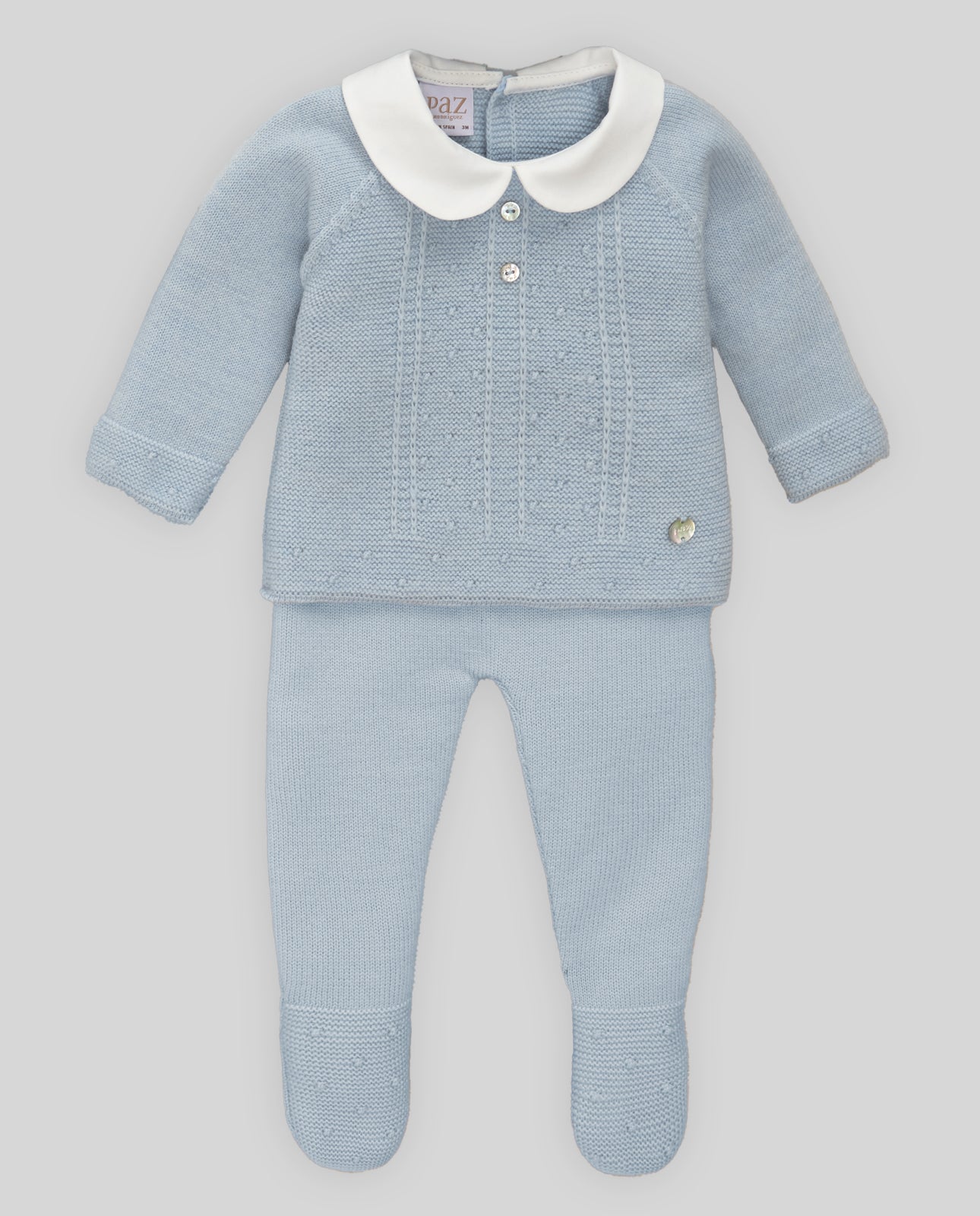 Wool baby sweater + knit leggins set ERIZOS
