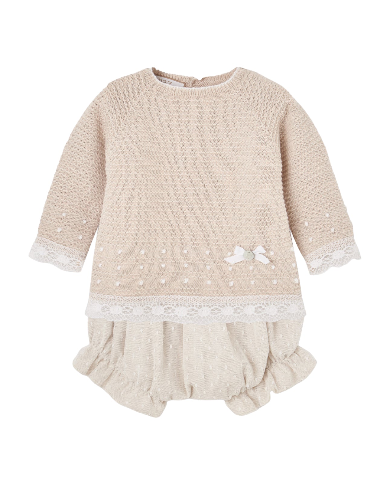 Short sweater + newborn bloomers set NECTAR
