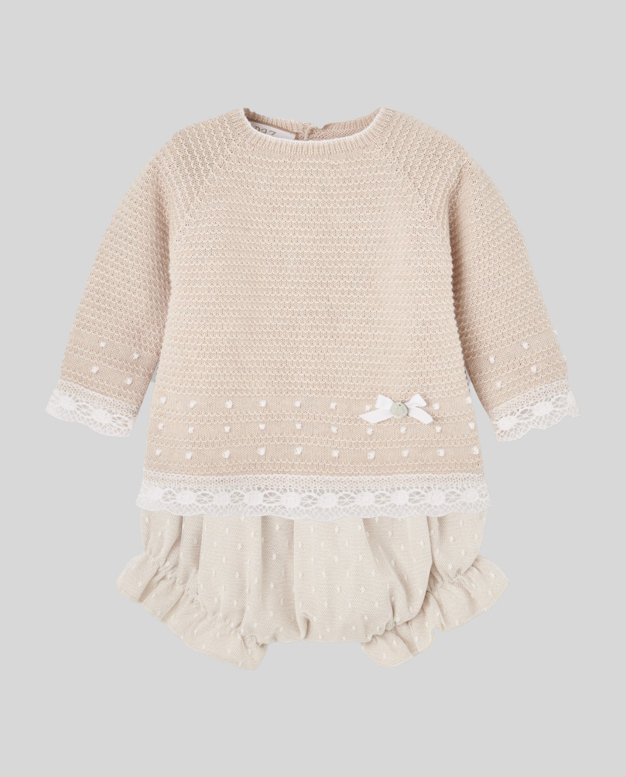Short sweater + newborn bloomers set NECTAR