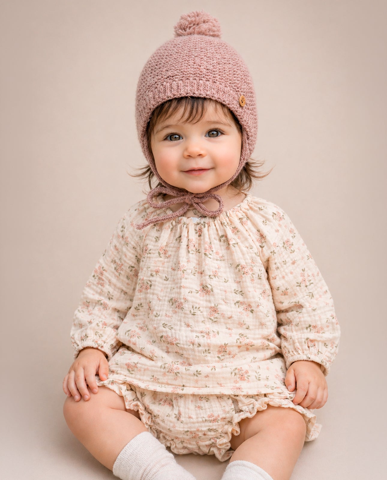 Floral blouse + newborn bloomers set MONECA