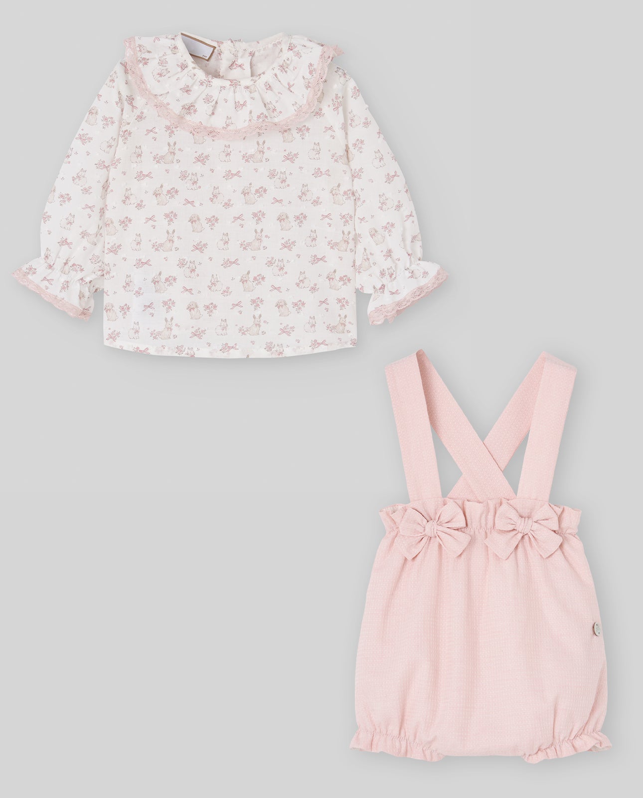 Set blusa bambina + slip rosa VAL