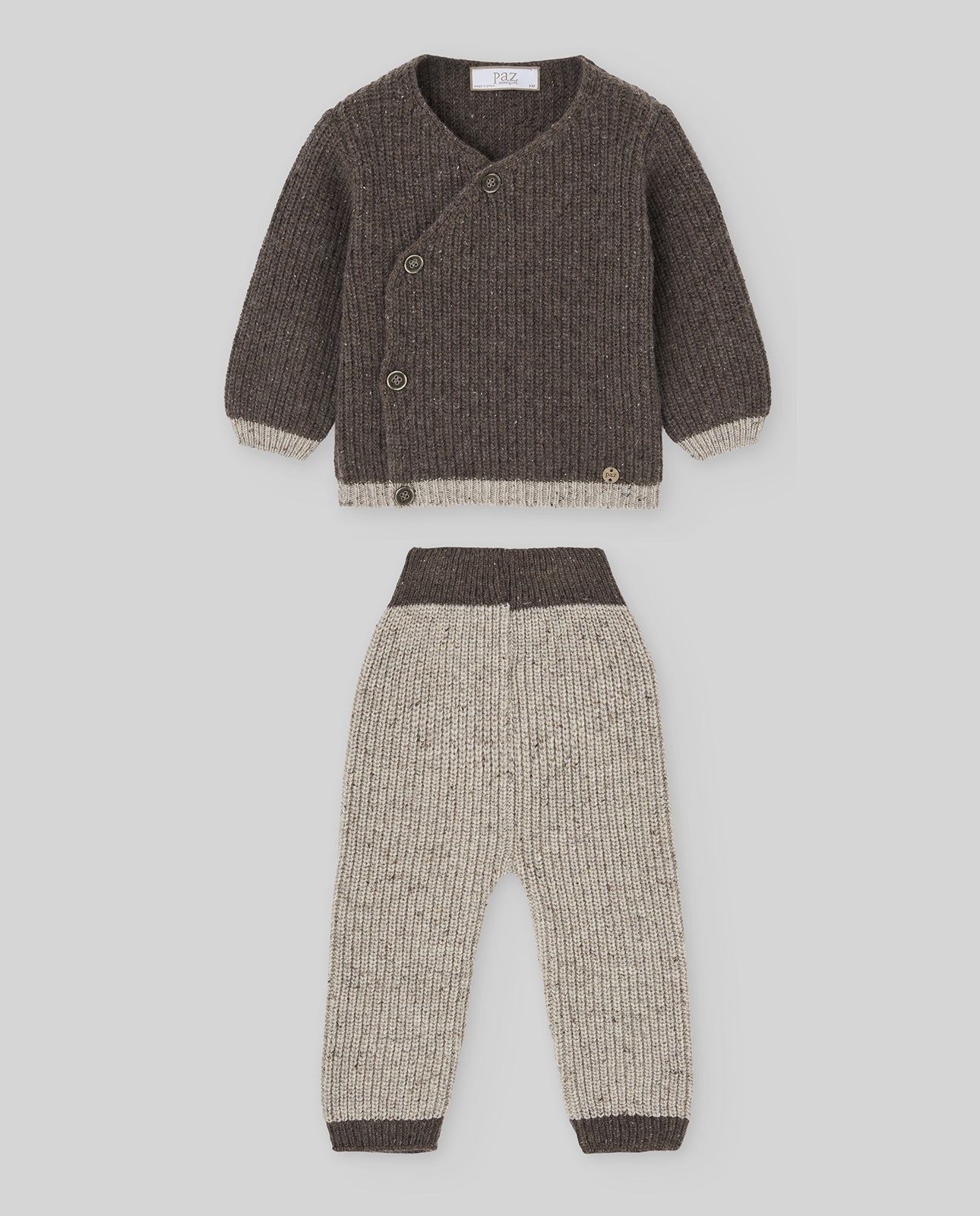 Set Wickelpullover + Strick-Hose NOZ