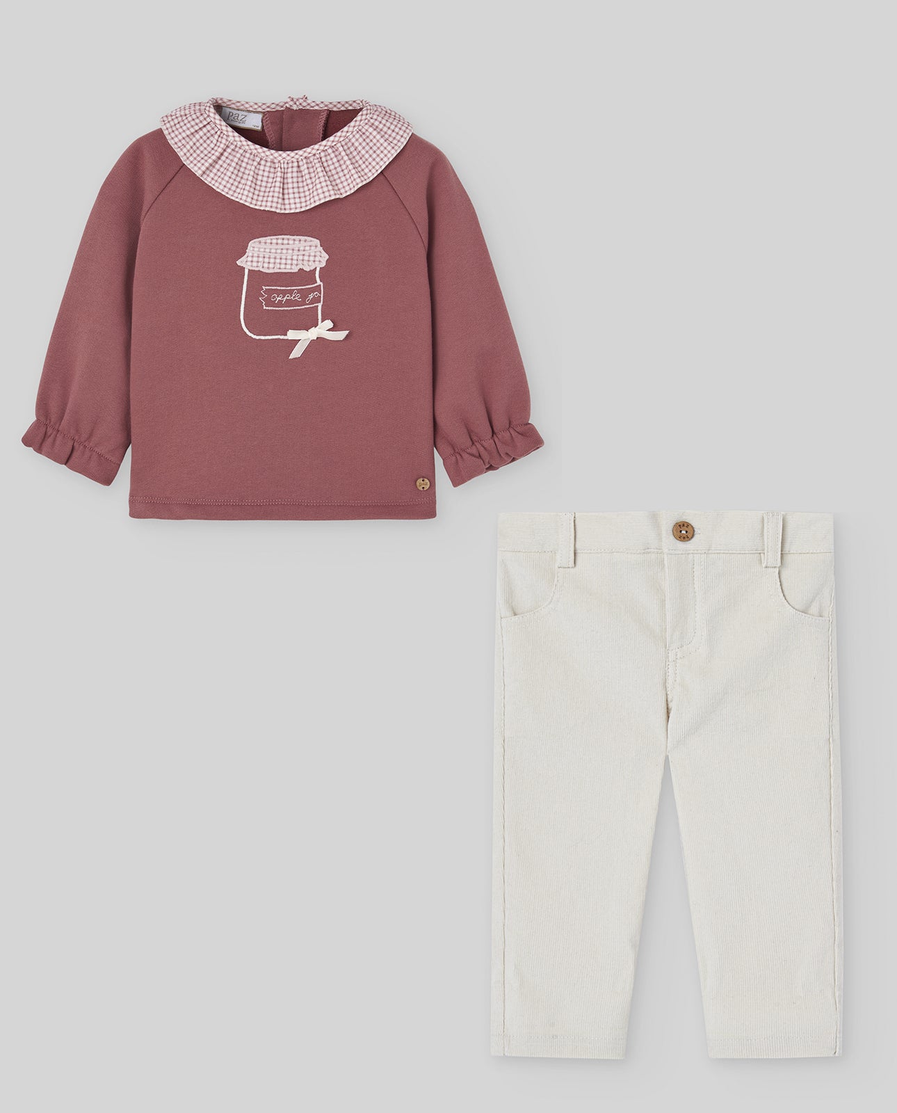 Set felpa in peluche bambina + pantaloni LUMBRE