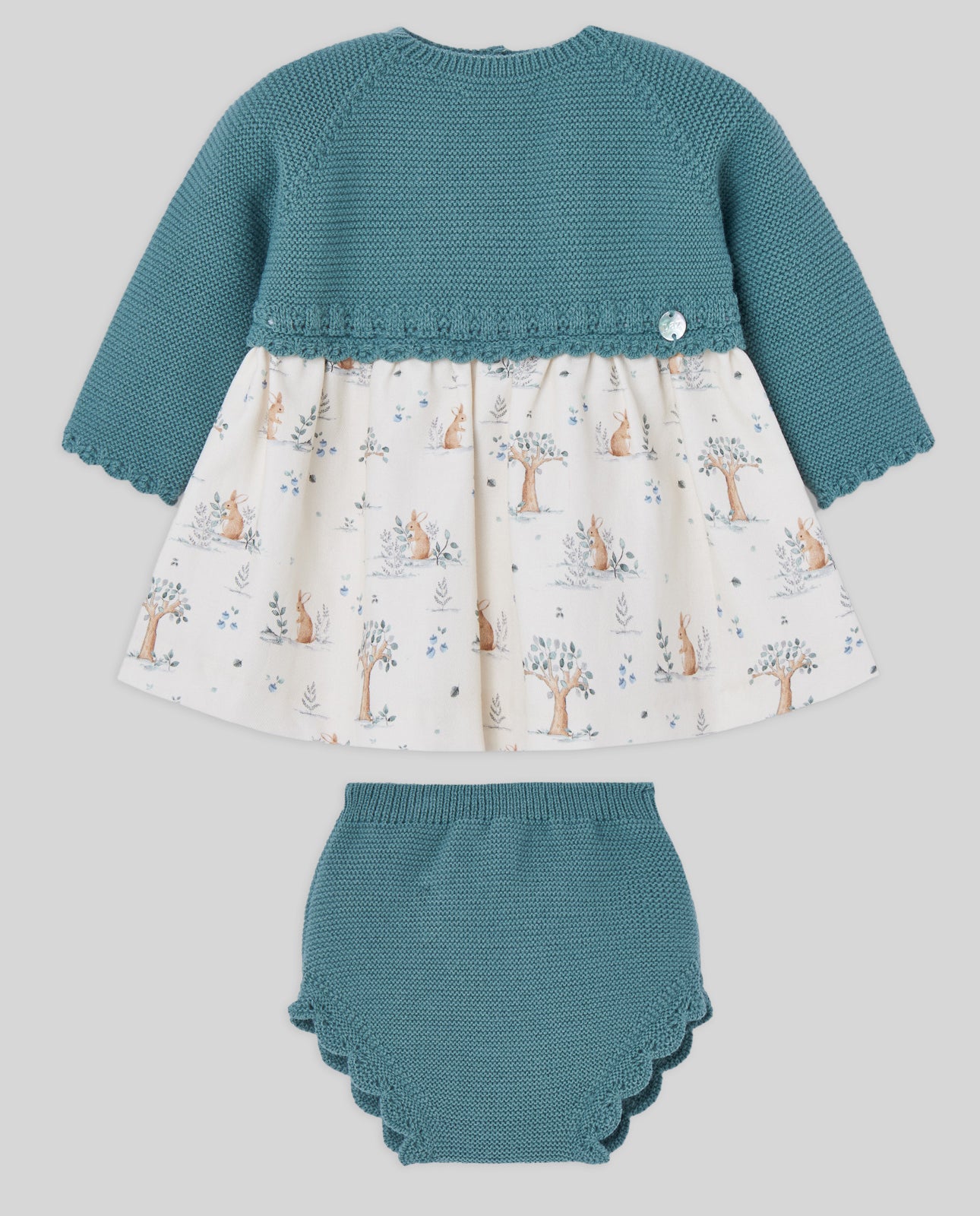 Wool dress + bloomers set "POMPON"