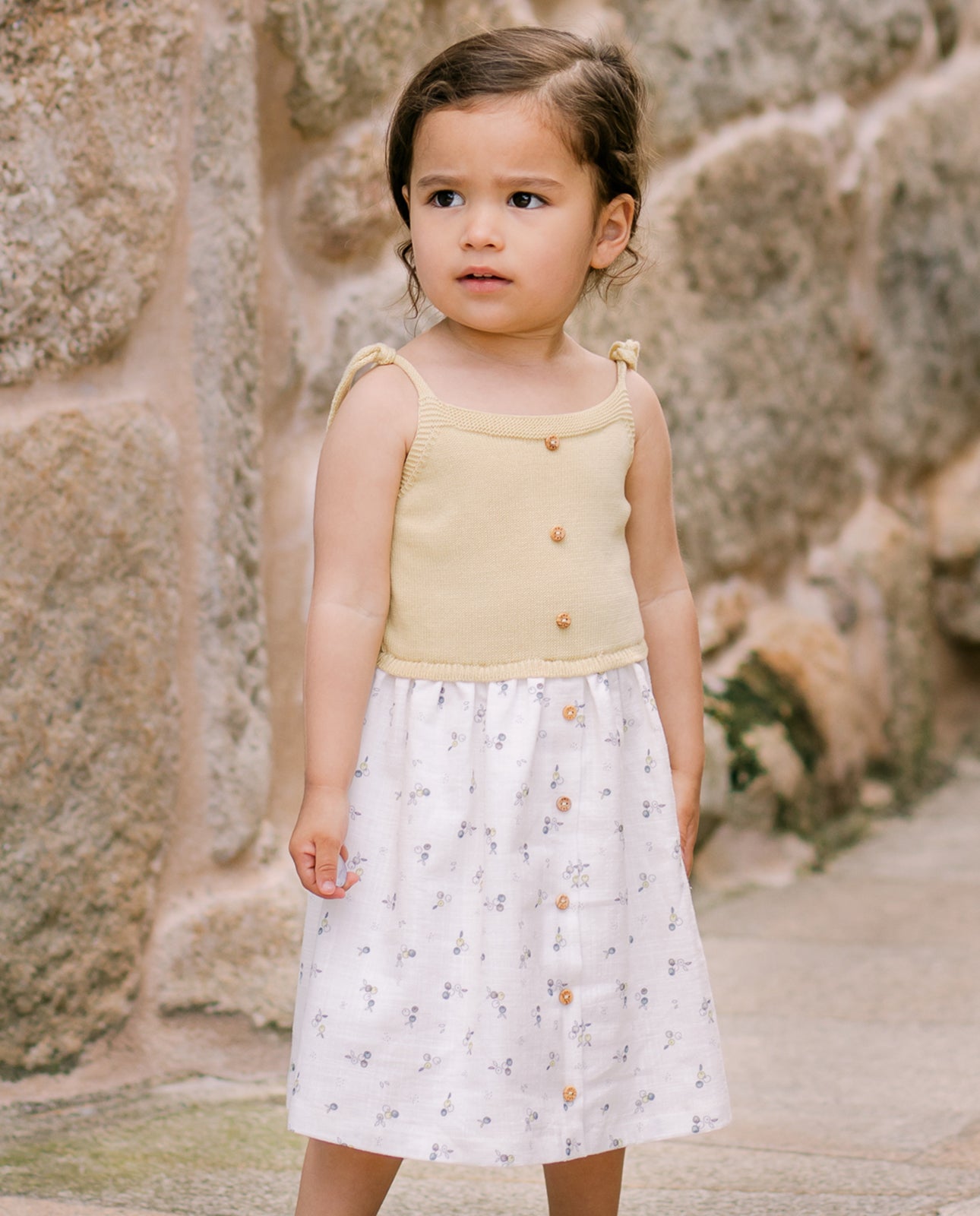Vestido combinado POMBA