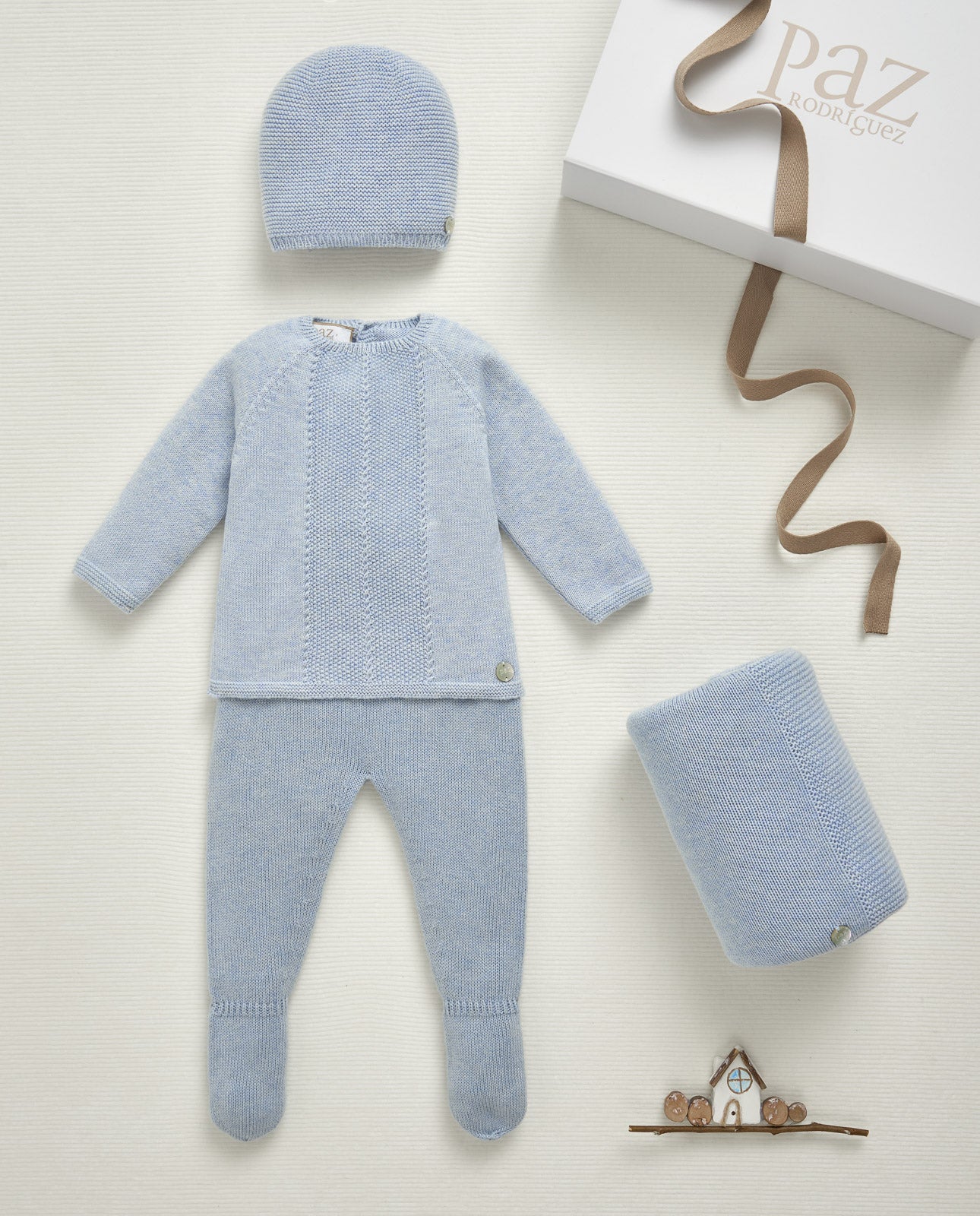Hat + sweater + leggins + blanket set REGALO